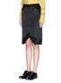 Front View - Click To Enlarge - RAG & BONE - 'Izabella' scallop lace trim silk skirt