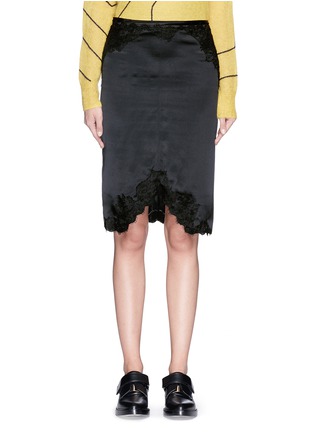 Main View - Click To Enlarge - RAG & BONE - 'Izabella' scallop lace trim silk skirt