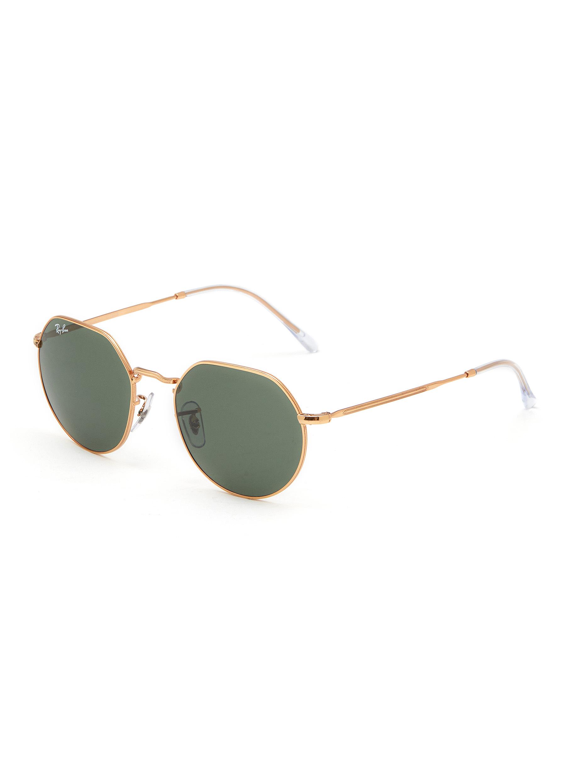Jack Green Lens Metal Irregular Sunglasses