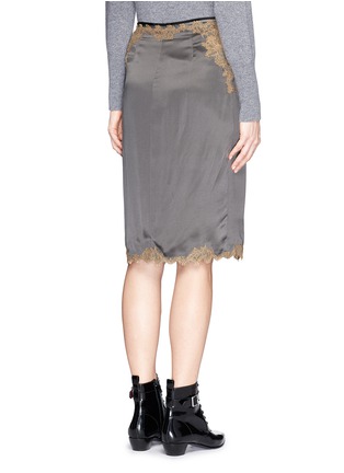 Back View - Click To Enlarge - RAG & BONE - 'Izabella' scallop lace trim silk skirt