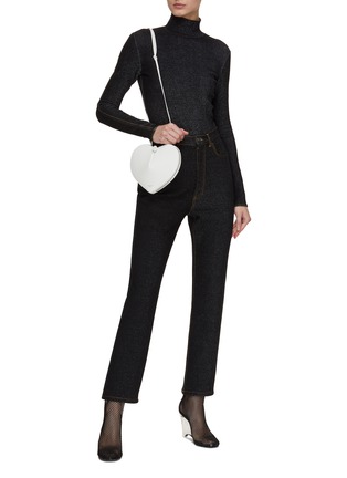 Figure View - Click To Enlarge - ALAÏA - Dark Wash Straight Leg Jeans