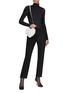 Figure View - Click To Enlarge - ALAÏA - Dark Wash Straight Leg Jeans