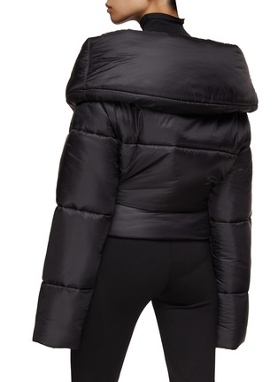 Back View - Click To Enlarge - ALAÏA - Exaggerated Collar Cropped Puffer Jacket