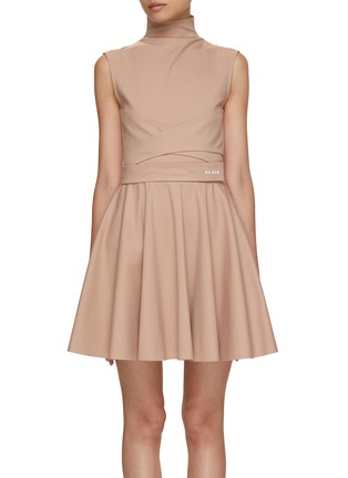 Main View - Click To Enlarge - ALAÏA - Crossover Belt Mini Dress