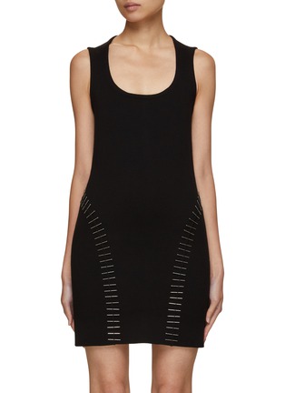 Main View - Click To Enlarge - ALAÏA - Metal Pin Embellished Bodycon Dress