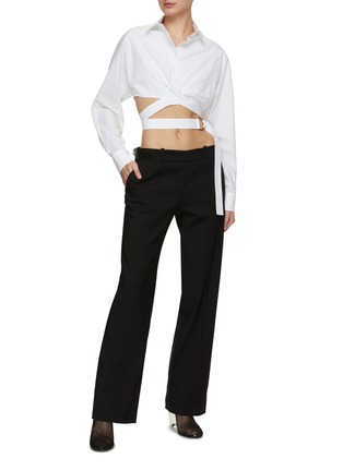Figure View - Click To Enlarge - ALAÏA - Side Buckled Tailored Pants