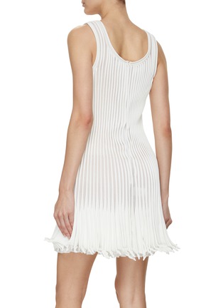 Back View - Click To Enlarge - ALAÏA - Pleated Knit Mini Dress