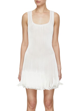 Main View - Click To Enlarge - ALAÏA - Pleated Knit Mini Dress