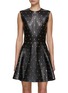 Main View - Click To Enlarge - ALAÏA - Eyelet Leather Skater Dress