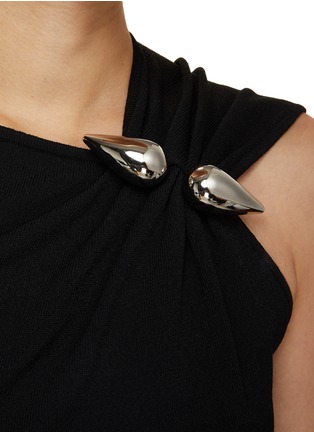  - ALAÏA - Asymmetrical Metal Pin Draped Top