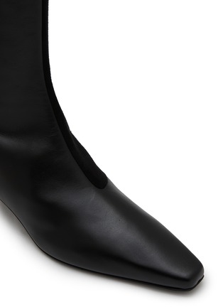 Detail View - Click To Enlarge - TOTEME - 35 Suede Panel Leather Knee-High Boots