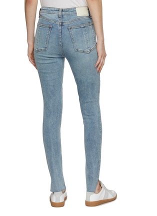 Back View - Click To Enlarge - RAG & BONE - Nina Ribbed Knee Skinny Jeans