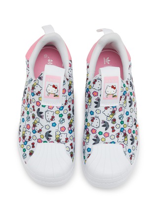 Figure View - Click To Enlarge - ADIDAS - X Hello Kitty Superstar 360 Graphic Slip On Kids Sneakers