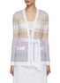 Main View - Click To Enlarge - MISSONI - Chevron Knit Belted Cardigan