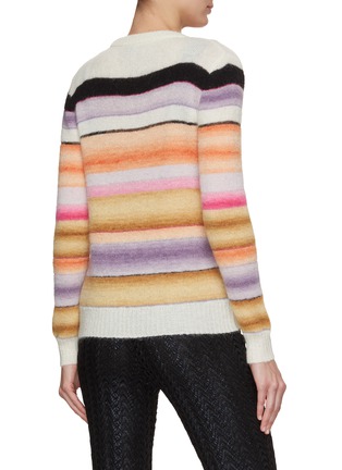 Back View - Click To Enlarge - MISSONI - Striped Knit Cardigan