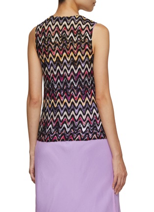Back View - Click To Enlarge - MISSONI - Zig Zag Wool Lace Tank Top
