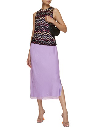 Figure View - Click To Enlarge - MISSONI - Zig Zag Wool Lace Tank Top