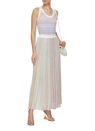 Figure View - Click To Enlarge - MISSONI - Chevron Pattern Knit Tank Top