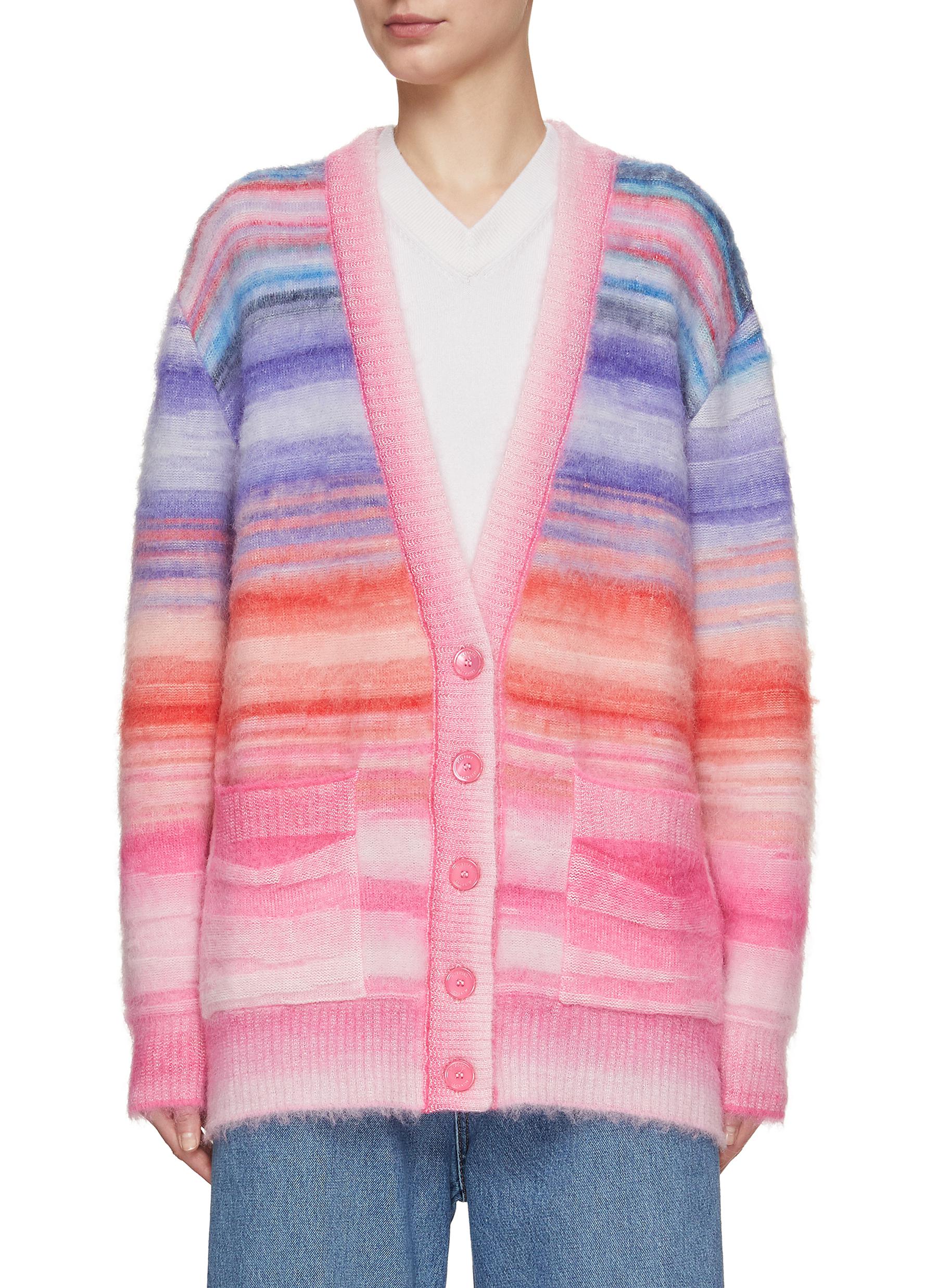 Space Dyed Brushed Mohair Cardigan
