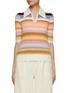 Main View - Click To Enlarge - MISSONI - Striped Mohair Alpaca Short Sleeve Polo