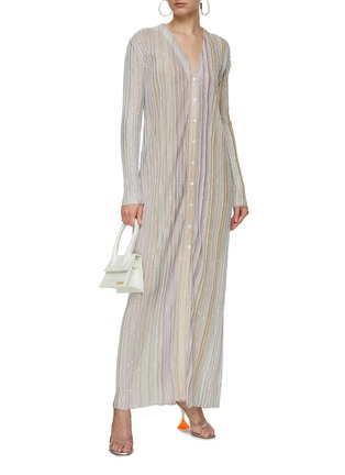 Figure View - Click To Enlarge - MISSONI - Sequin Embellished Long Cardigan