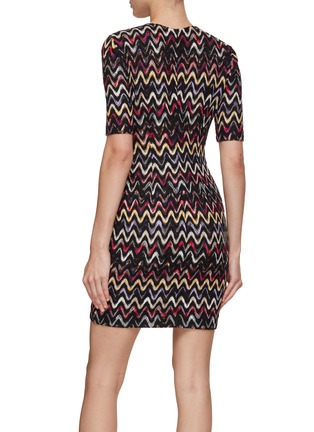 Back View - Click To Enlarge - MISSONI - Zig Zag Lace Mini Dress