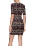 Back View - Click To Enlarge - MISSONI - Zig Zag Lace Mini Dress
