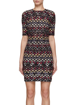 Main View - Click To Enlarge - MISSONI - Zig Zag Lace Mini Dress