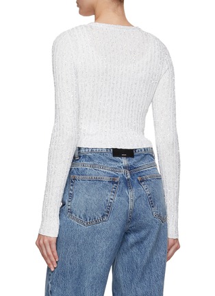 Back View - Click To Enlarge - MISSONI - Cropped Sequin Cardigan