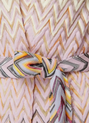  - MISSONI - Belted Zig Zag Long Cardigan