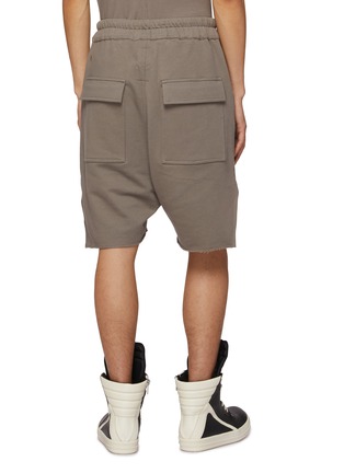 Back View - Click To Enlarge - RICK OWENS  - x Champion Beveled Pods Cotton Shorts