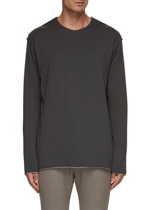 Main View - Click To Enlarge - ATTACHMENT - Layered Raw Seam Detail T-Shirt