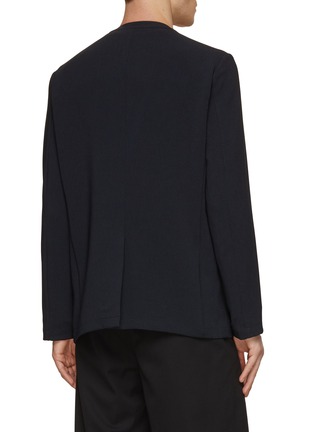 Back View - Click To Enlarge - ATTACHMENT - Collarless Single Breasted Blazer
