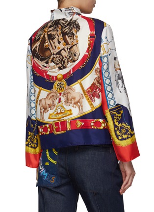 Back View - Click To Enlarge - LILYEVE - Silk Stand Collar Jacket