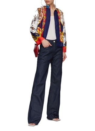 Figure View - Click To Enlarge - LILYEVE - Silk Stand Collar Jacket