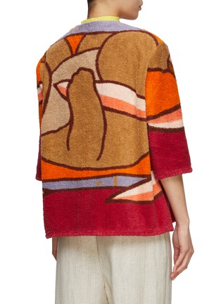 Back View - Click To Enlarge - LILYEVE - Cotton Terry Collarless Jacket
