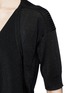 Detail View - Click To Enlarge - ST. JOHN - Rib trim shimmer knit drape cardigan
