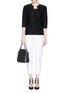 Figure View - Click To Enlarge - ST. JOHN - Mix strass trim shimmer knit jacket