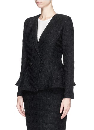 Front View - Click To Enlarge - ST. JOHN - Glitter tweed knit jacket
