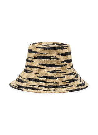 Main View - Click To Enlarge - JANESSA LEONÉ - Packable Raffia Bucket Hat