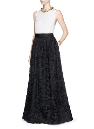 Figure View - Click To Enlarge - ST. JOHN - Camellia crochet lace maxi gown skirt