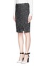 Front View - Click To Enlarge - ST. JOHN - Side vent tweed knit pencil skirt