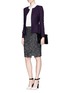 Figure View - Click To Enlarge - ST. JOHN - Side vent tweed knit pencil skirt