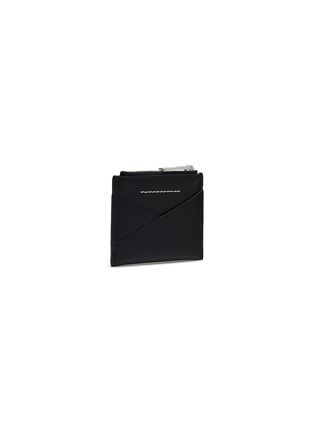 Figure View - Click To Enlarge - MM6 MAISON MARGIELA - Number Logo Debossed Leather Cardholder