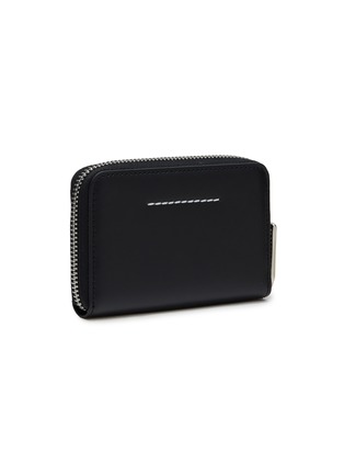 Figure View - Click To Enlarge - MM6 MAISON MARGIELA - Number Logo Debossed Leather Zip Wallet