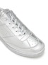 Detail View - Click To Enlarge - MM6 MAISON MARGIELA - Metallic Leather Sneakers