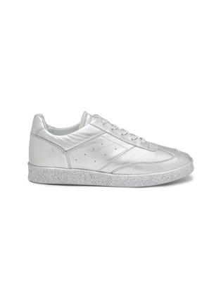 Main View - Click To Enlarge - MM6 MAISON MARGIELA - Metallic Leather Sneakers