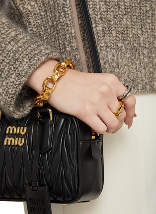 Figure View - Click To Enlarge - GOOSSENS - Lutece Interlocking Chain 24K Gold Plated Bracelet