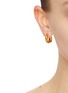 Figure View - Click To Enlarge - GOOSSENS - Lutece 24K Gold Plated Huggie Earrings