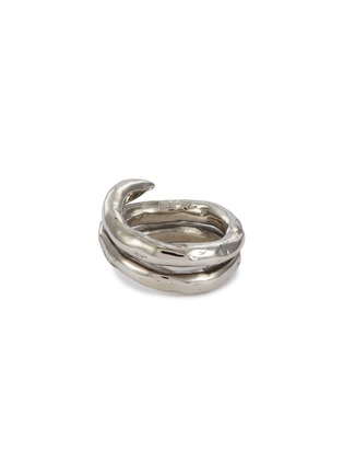 Detail View - Click To Enlarge - GOOSSENS - Lutece Wrapped Spiral Palladium Plated Ring